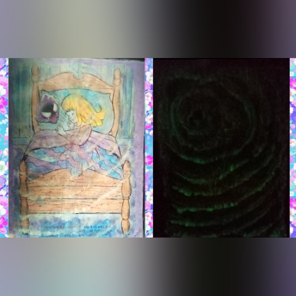 🎨Gastly Glow In The Dark Watercolor Painting Art🖼